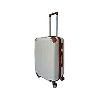little marcel - valise 55cm - small - valise rigide abs - creme