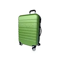 little marcel valise moyenne taille 65 cm rigide abs vert anis