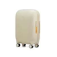 tuplus valise de voyage abs valise cabine à 4 rulettes valise moyenne rigide bagage à main avec serrure tsa, série time capsule,jaune