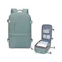 xkdoai bagage cabine 40x20x25 pour ryanair, sac a dos sac de voyage cabine avion imperméable valise cabine carry on luggage homme femme travel backpack taille des cabines 10l vert