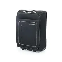 pierre cardin valise souple de 55 cm à 4 roues pivotantes et sac fourre-tout de 40,6 cm avec roues cl614, noir et gris clair, xs, valise