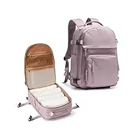 uppack sac à dos voyage cabine avion bagage à main valise cabine ryanair cabine 40x20x25 sac à dos travail homme femme sac-avion avec compartiment chaussures de grand capacité violet rosé