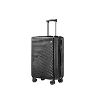 bagage valise bagages à roulettes bagage de voyage léger À 4 roues rigides de 50,8 cm, bagage d'affaires pour femme. bagage cabine valise de voyage (color : black, size : 20inch)