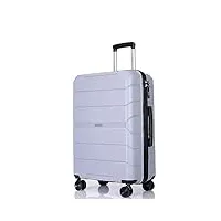 bagage valise bagages à roulettes le bagage avec le bagage de la roue pp place la valise légère avec le bagage de voyage de serrure de tsa bagage cabine valise de voyage (color : blue,silver, size :
