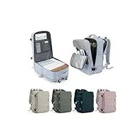 weplan bagage cabine 45x36x20 easyjet sac à dos voyage pour ordinateur portable 15.6",sac à dos 40x20x25 sac cabine ryanair valise cabine sac de voyage cabine avion bagage à main,gris bleu l