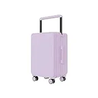 valise large trolley case business grande capacité valise Étanche zipper valise boarding case mode simple bagage valise roulette (color : purple, size : 24inch)