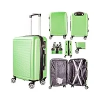 mf handbags t-hc-c-11 valise rigide à 4 roues doubles 360 degrés 50,8 cm, vert citron, s, décontracté