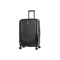 madisson valise cabine- 100% polycarbonate 67x45x27 noir snowball