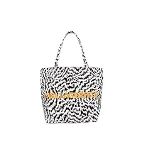 karl lagerfeld cabas k/zebra, sac de transport à main femme, noir/blanc