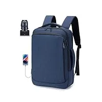 bagzy bagage cabine 40x30x20 wizzair/volotea sac de cabine sac à dos voyage avec port usb sacoche ordinateur portable 15,6 pouces imperméable sac de voyage cabine avion valise cabine，bleu