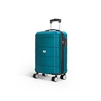 lugg jetset sac de cabine de voyage léger de 50,8 cm - approuvé - coque de protection en abs - résistant à l'eau et système de verrouillage sûr - conforme aux normes easyjet (48 x 36 x 20 cm) - bleu