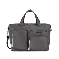 grand sac cabas main - basic sport gris - noir