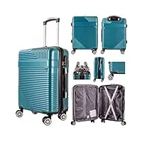 mf handbags t-hc-c-13 valise rigide à 4 roues doubles 360 degrés 50,8 cm, vert, s, décontracté