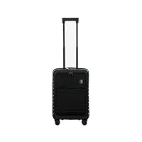 brics by ulisse valise cabine 4 roulettes avec poche avant 55 cm usb noir, noir , taille unique