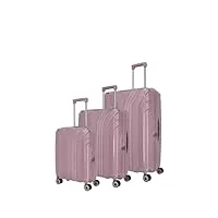 ensemble de valises elvaa, marque travelite, rosÉ s/m/l unisexe, rose, casual