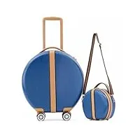 caulo bagage, 2 pièces 18" bagage à main et sac à cosmétiques avec roues 360° bagage de voyage léger à roulettes pour femme (e)