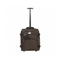 charkhah valise de transport à main à roulettes valise cabine approuvée en vol 1,5 kg valise légère grande capacité 37 litres sacs de voyage avec taille 54 cm x 33 cm x 20 cm, marron, valise