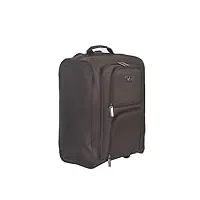 charkhah bagages à main pour chariot de voyage à roulettes valise cabine approuvée en vol 1,5 kg valise légère capacité 37 litres avec taille 50 cm x 33 cm x 20 cm, marron, valise extensible avec