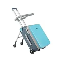 bagage valises assises petit bagage de marche for bébé anti-stress et résistant à l'usure bagage à main valise portable léger et résistant (color : blue, size : standard)