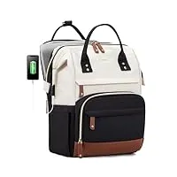 lovevook grand sac à dos pour femme avec compartiment pour ordinateur portable de 18" - sac à dos d'écolier - sac à dos étanche pour l'école, les voyages, l'université et le travail