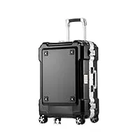 bagage valise de voyage valise de voyage Épaississement des bagages avec doubles roues valise À main rigide bagage cabine bagages à roulettes (color : siyah, size : 20in)
