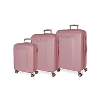 movom riga set valise taille unique, rose, taille unique, ensemble de valises