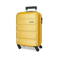 roll road flex valise de cabine beige 35x55x20 cm bagages main air europe rigide abs fermeture à combinaison latérale 33l 2,78 kgs 4 roues doubles, beige, talla única, valise de cabine