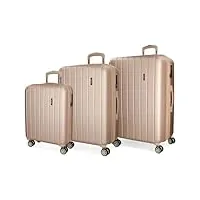movom wood lot de valises, taille unique, beige, talla única, ensemble de valises