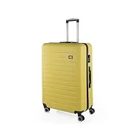 skpat - valise grande taille. grande valise rigide 4 roulettes - valise grande taille xxl ultra légère - valise de voyage. combinaison verrouillage, jaune