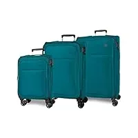 movom atlanta lot de valises, taille unique, vert, talla única, ensemble de valises