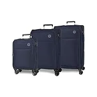 movom atlanta lot de valises, taille unique, bleu, talla única, ensemble de valises