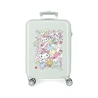 hello kitty harajuko valise de cabine verte 38 x 55 x 20 cm rigide abs fermeture à combinaison latérale 34 l 2 kg 4 roues doubles bagages main, vert, talla única, valise de cabine