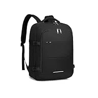 kono sac de cabine 45x36x20 pour easyjet sac de voyage sous le siège 30l bagage à main sac de week-end sac à dos pour ordinateur portable résistant à l'eau (noir)