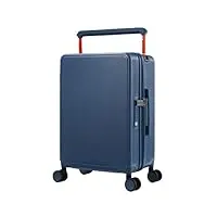 spliumg grand boîtier de chariot, boîtier de chariot réglable élégant, valise de cabine de 20 pouces pour les voyages de loisirs (blue)