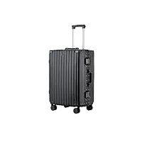 chekz valise,grande capacité,valise à roulettes robuste et durable,valise à coque rigide avec extensible,valise à roulettes pivotantes,valises à roulettes pour filles,noir,26 inches