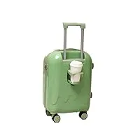 chekz valises,valise de voyage,valises pour filles avec roues pour le voyage,valise à coque rigide avec extensible,valise avec roulettes tournantes,vert,22 inches