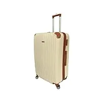 little marcel valise moyenne taille 65 cm rigide abs crème