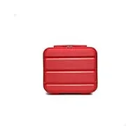 kono vanity case rigide e léger portable trousse de toilette pour voyage 30x21x16cm, rouge
