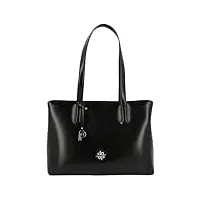 picard black tie 55194s9001 sac de shopping pour femme en cuir de vachette noir 36 x 14 x 26 cm, noir, 36 x 14 x 26 cm, sac cabas pour femme