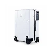 alejon smart 20" bagage de voyage électrique - serrure tsa, blanc