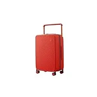 plbse valise à poignée large valise bagage de voyage 24 pouces valise à roulettes valise de cabine 20 pouces for femmes et hommes (color : r, size : 24")