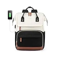 lovevook sac à dos pour femme avec compartiment pour ordinateur portable 18" - sac à dos d'écolier - sac à dos étanche pour l'école, les voyages, l'université et les affaires