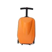 bagage cabine valise cabine résistance À l'usure de bagage de chariot d'alliage d'aluminium et bagage rigide d'absorption des chocs bagage valises de voyage valise (color : oranje, size : 20in)