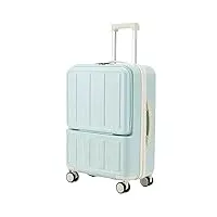 reekos bagage cabine valise cabine valises avec port de chargement usb bagages extensibles À serrure À combinaison tsa bagage valises de voyage valise (color : blue, size : 20inch)