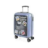 primer - valise cabine - bagages cabine. petite valise rigide 4 roulettes soldes. bagage cabine avion - petite valise - valise 55x40x20 - bagage cabine résistant avec cadenas à combinaison 13275, bleu