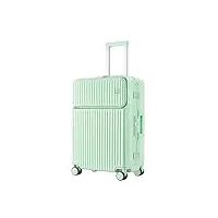 alejon "bagage de voyage avec cadre en aluminium de qualité supérieure : sac à roulettes élégant de 24 pouces pour hommes et femmes d'affaires