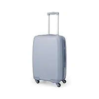 costway bagage à main 20" avec roulettes, valise coque rigide en pc avec poignée réglable en hauteur approuvé par les compagnies aériennes, pour vacances voyages d’affaires (bleu)