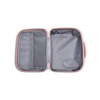 bagage à main de maquillage léger de 14 pouces avec sangle élastique, poignée portable, coque rigide de grande capacité, petite valise de transport pour voyage, maquillage et