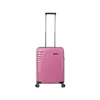 totto valise rigide - traveler - valise de cabine - deco rose - système extensible - système tsa - doublure polyester, rosé, travel
