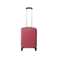 totto - valise rigide rayatta - valise de cabine - deco rose - bagage de cabine - séparateur interne - doublure en polyester, rosé, travel